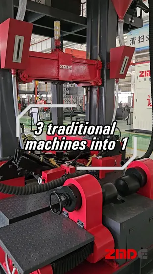 Zmde H/T/I Beam Flange Assembly Welding and Straightening Integrated Equipment for H Beam Assembly Welding Straightening Processing 